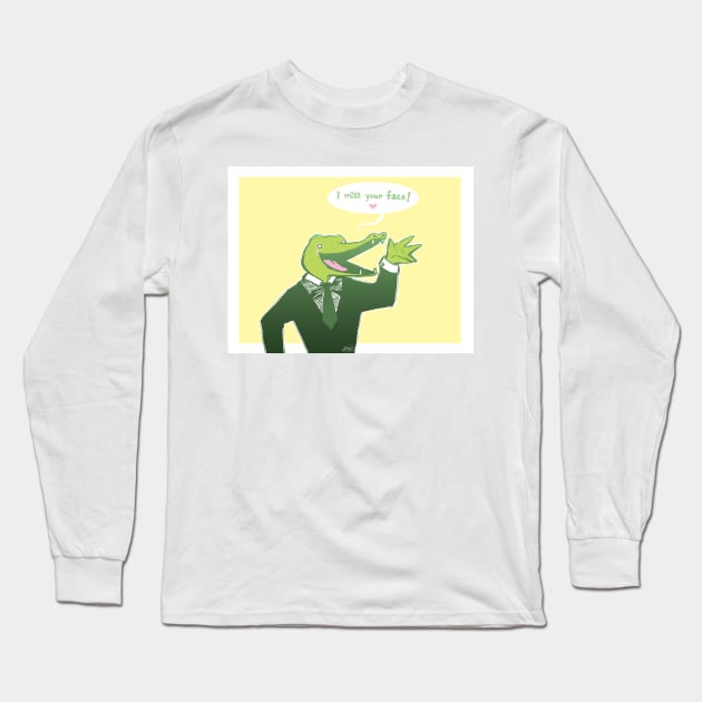 Missing You Alligator Long Sleeve T-Shirt by SimplyKitt